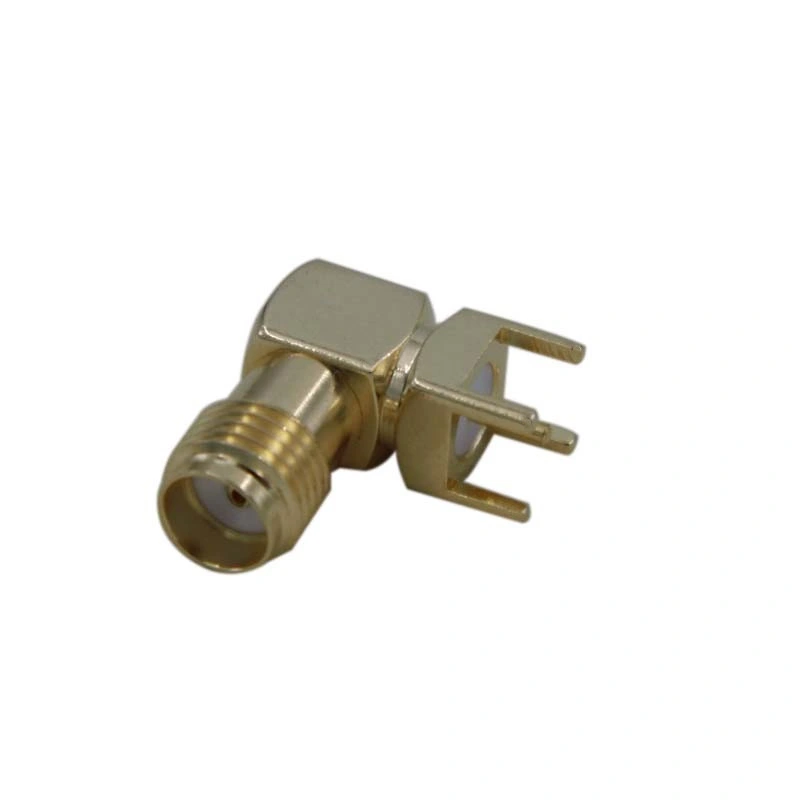 RF Coaxial SMA Female Right Angle Connector for PCB Mount