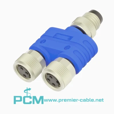 Conector circular M8 Divisor impermeable tipo Y