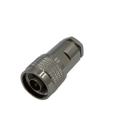 Conector de abrazadera macho tipo N coaxial RF para cable 5D-Fb