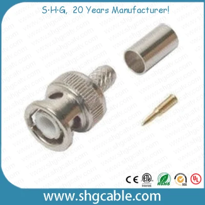 Conectores BNC para cable coaxial Rg58 Rg59 RG6 Rg213