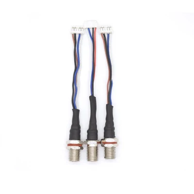 M8 M12 Cable impermeable Interior LED Control de señal Conector de enchufe impermeable